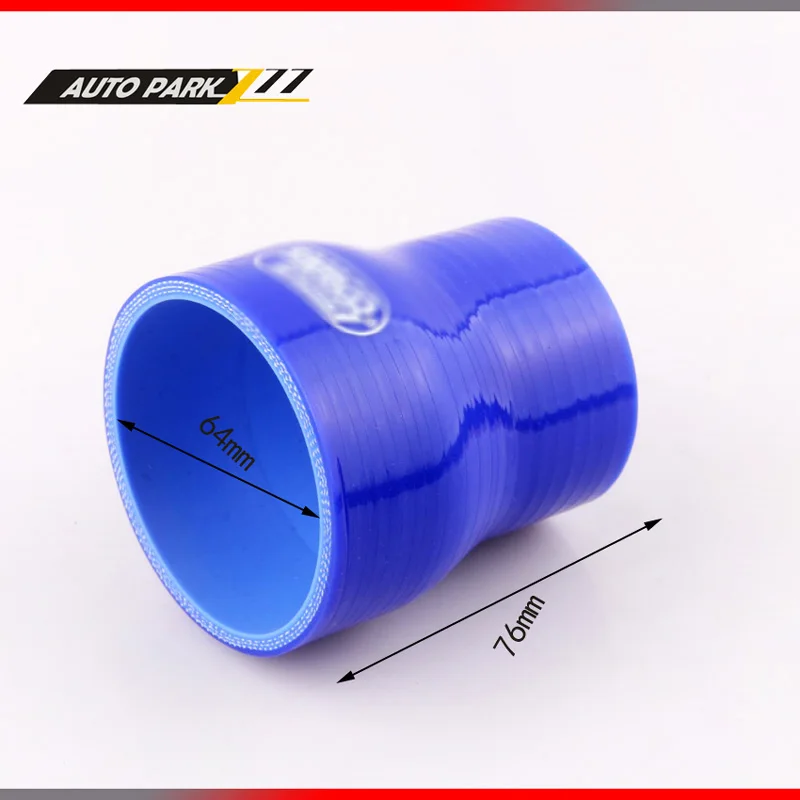 BLUE  57mm-64mm  SILICONE HOSE STRAIGHT REDUCER JOINER COUPLING