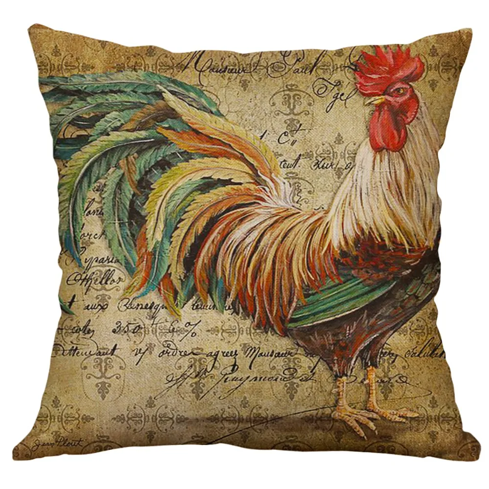 

Big Cock Print Cushion Cover 2019 New Simple Linen Creative Lovely Pillow Cover Pillow Cover Car Pillow Cover