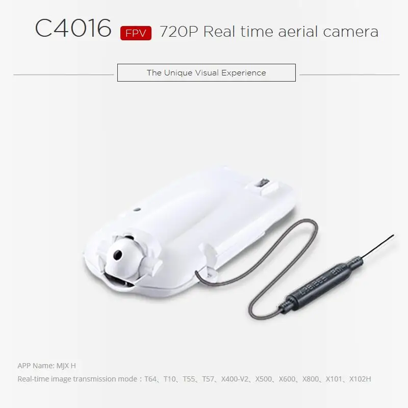 

Newest Update C4016 FPV WIFI 720P HD Camera for MJX T64 57 X400-V2 X500 X600 X800 X101 X102H RC Helicopter C4010 Updated version