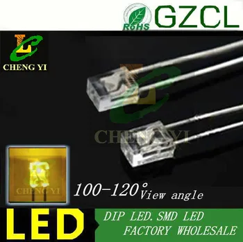 

1000pcs free shipping 3mm yellow diffuse leds 2mm*3mm*4mm dip led 2.0-2.5V indicator 234 led (Square led diode)