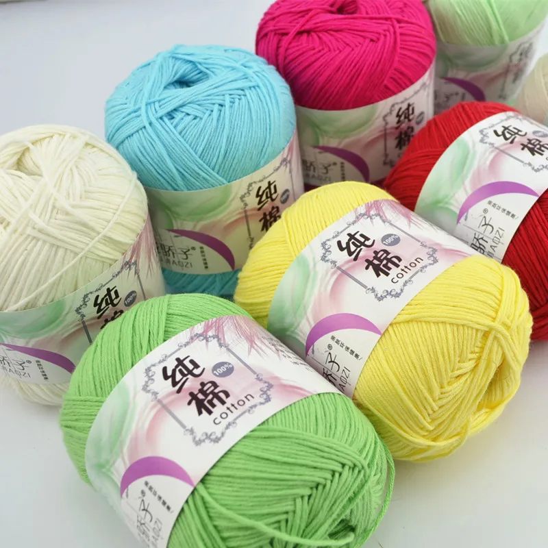 100g Cheap Yarn For Knitting Baby's Hat Scarf Yarns 100 Cotton