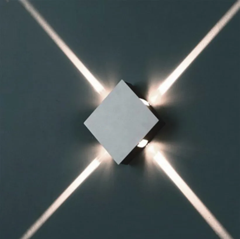 

Hot Sale 4*1W Bedroom bedside lamp LED wall lamp modern brief mirror LED wall light reading lamp swithc Flexible