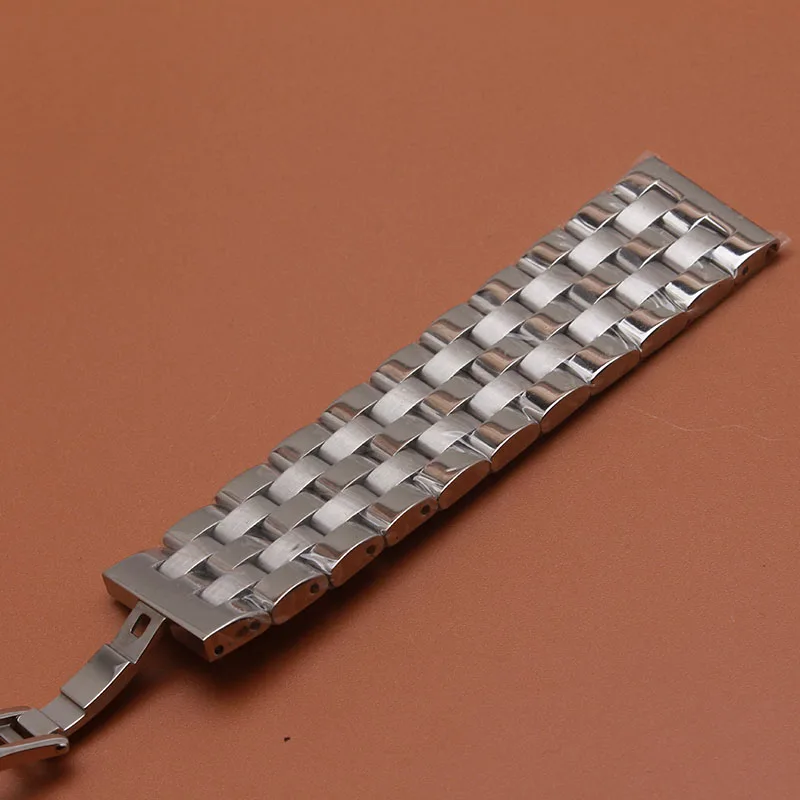 Silver watchband bracelet strap 16mm 18mm 20mm 22mm 24mm High Quality Metal Stainless steel Watch Band strap for men women hours