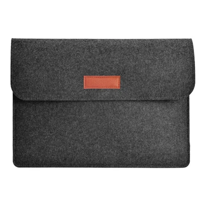 Чехол для ноутбука из шерстяного войлока для Macbook Air 13, новая сумка Pro 13,3 11 12 15, чехол для ноутбука Xiaomi Air 13,3 15,6 для женщин и мужчин - Цвет: Черный