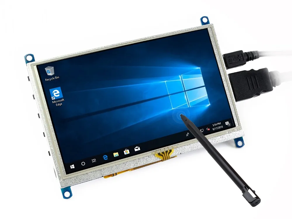 Waveshare 5 дюймов HDMI LCD (G) Монитор резистивный сенсорный экран 800X480 Высокое Разрешение