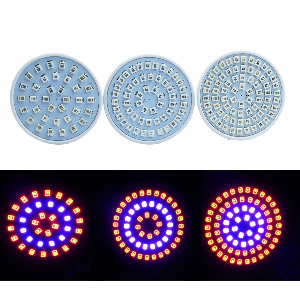 1 шт./лот 110/220 В E27 светодиодная лампа для выращивания растений 2835 SMD красная синяя