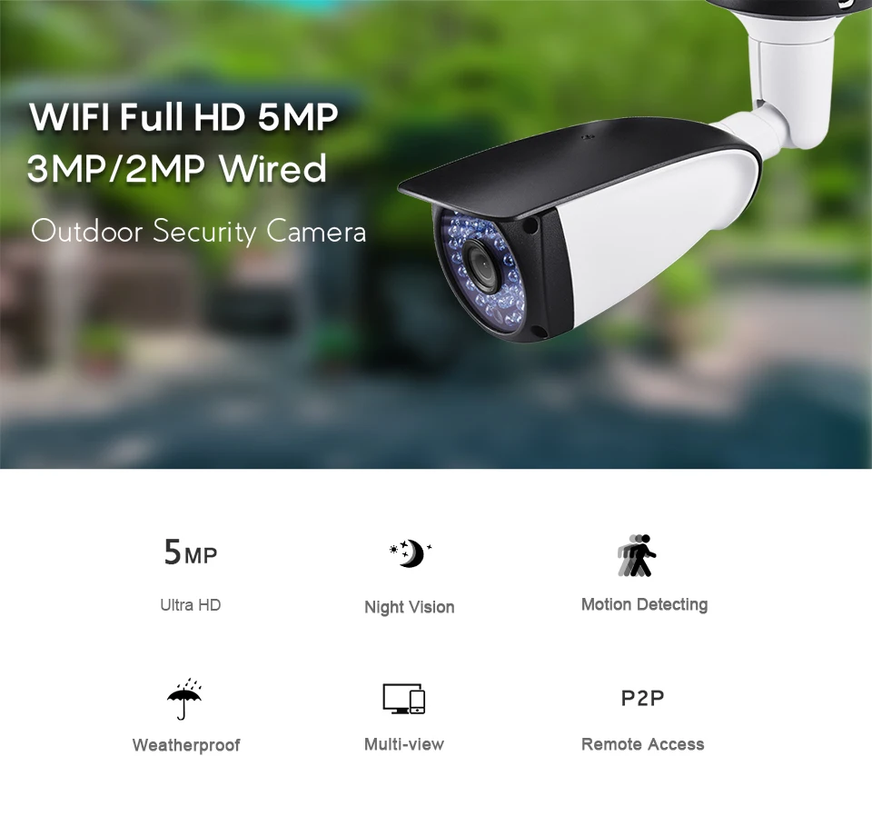 H.265 5MP HD 48V POE IP Camera 3MP Outdoor Waterproof Infrared 25M Night Vision ONVIF CCTV Security Video Surveillance Camera IP