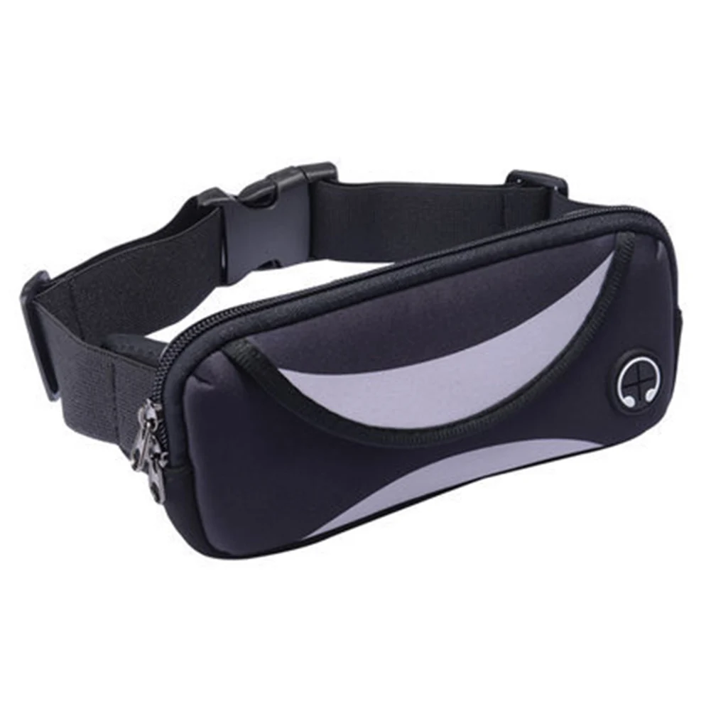 

Women Men Breathable Wear Resistant Running Belt Fashion Waist Bag Multifunction Zipper Large Pocket Fitness Adjustable Strap