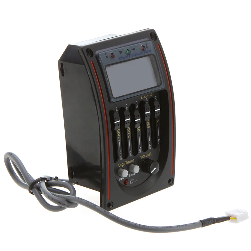 

Acoustic Guitar Preamp Pickup Amplifier 5-Band EQ Equalizer LCD Screen Tone and Volume Control Guitar Parts & Accessories