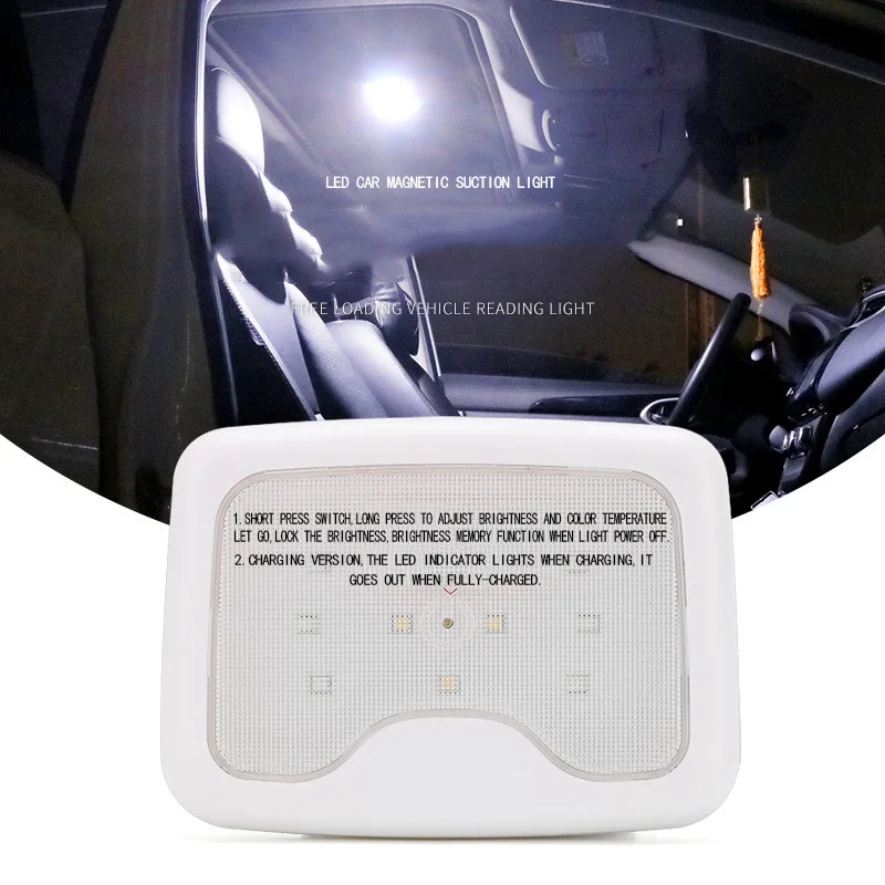 

Multifunction USB Recharge Auto Car Dome LED Smart Sensor Lamp Ceiling Interior Rectangular Magnetic LED Car Styling Night Light