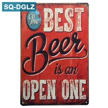 [SQ-DGLZ] горячее Лучшее пиво-открытый металлический знак, винтажные металлические тарелки, кафе-бар, клуб, домашний декор стен, жестяные знаки, ретро-плакат