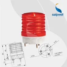 IP45 2 W ультра-высокой Яркость светодиодный вспышка Предупреждение свет 90-150beats/мин LTE-5041