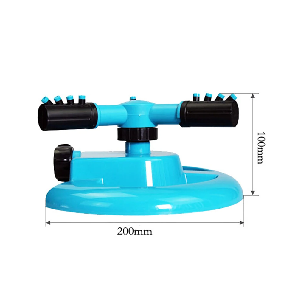 Садовый разбрызгиватель автоматический полив поливка газона 360 градусов круглый вращающийся водяной спринклер 3 насадки руки шланг трубы подключения