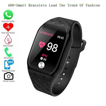 

Bluetooth Smart Bracelet Color Screen A88+ Smartband Heart Rate Monitor Blood Pressure Wristband Fitness Tracker Smart Watch