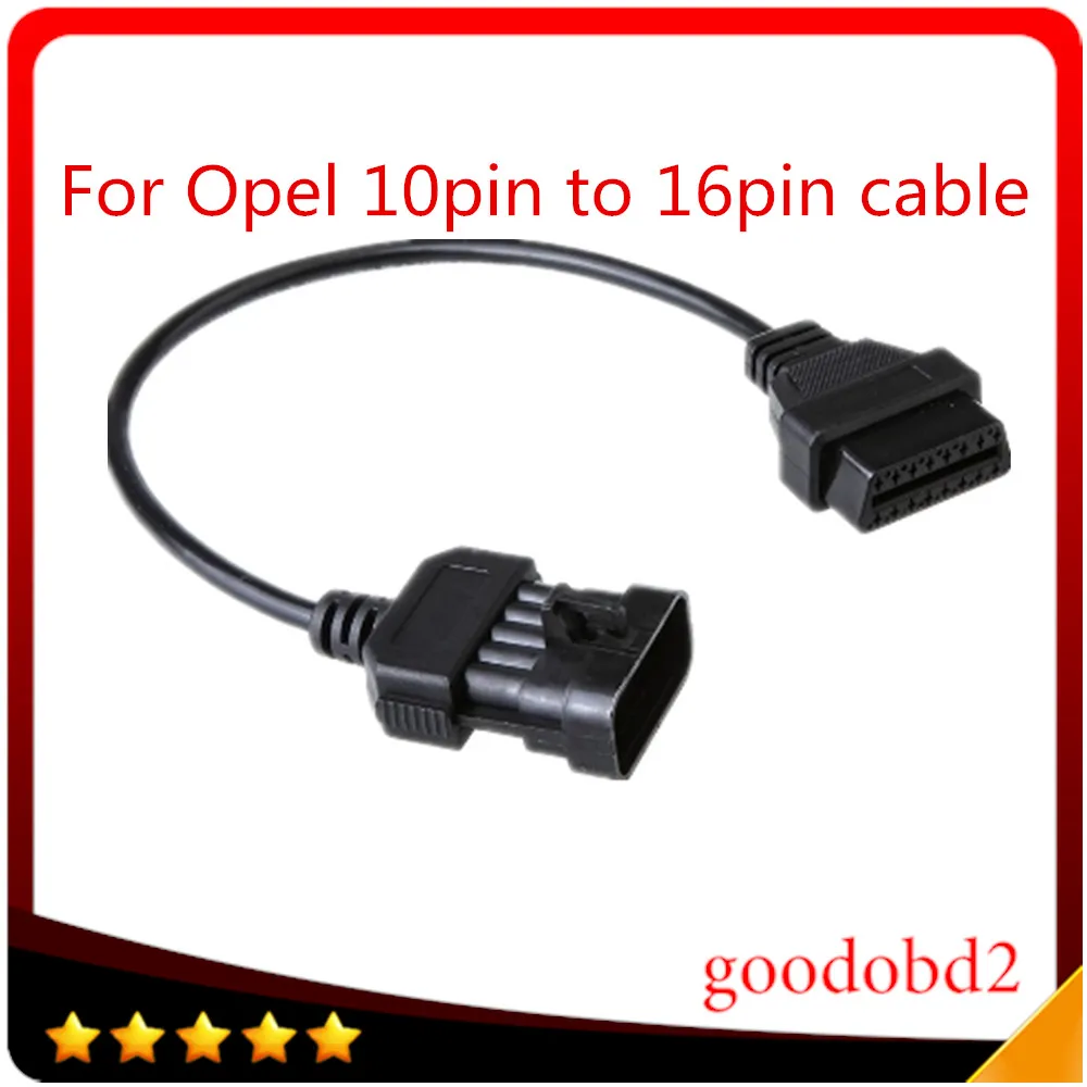 

For Opel 10Pin cable to 16Pin OBD2 Car Extension Diagnostic tool connector Cable 10 PIN OBD OBD2 Scan Tool diagnostic Cable