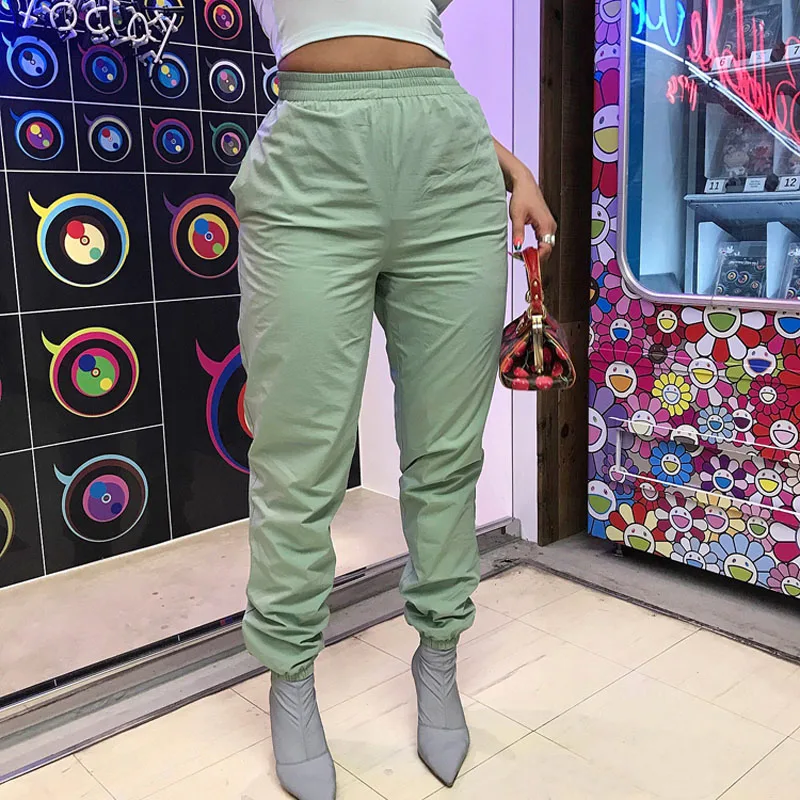 

Breathable Elastic Waist Pure Earth Color Casual Sports Trousers