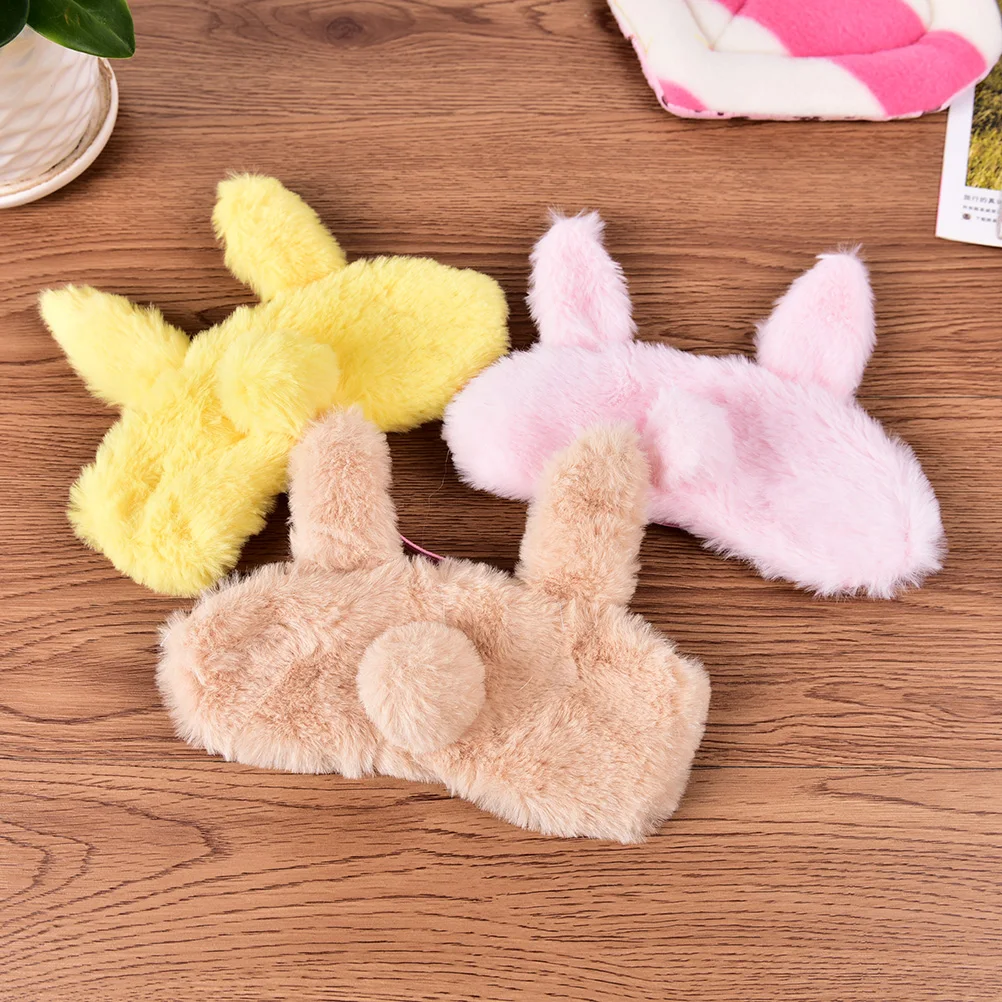 

1Pcs Cute Rabbit Shape Eyeshade Plush Shading Portable Relaxing Deep Sleeping Eye Mask Protection Mask Blindfold Care Tool