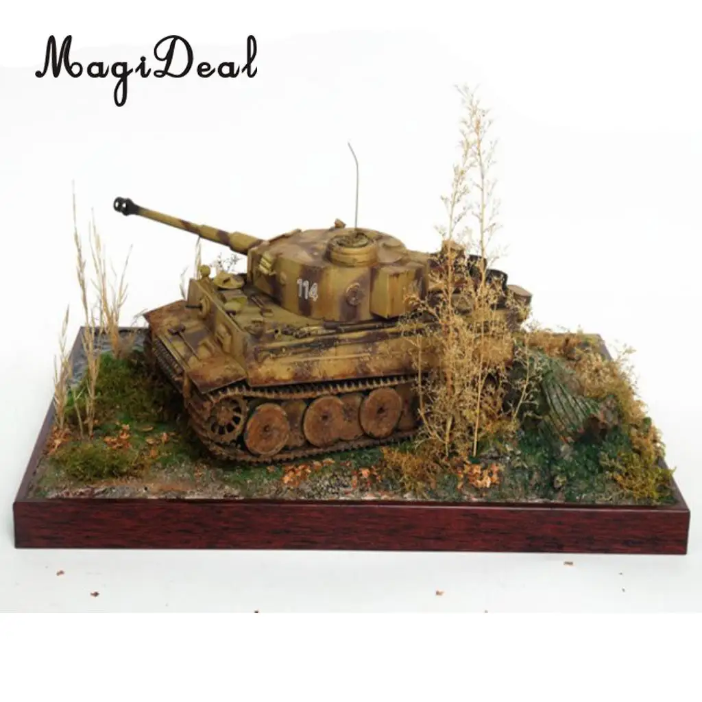 MagiDeal 1:35 Scale Sand Base Meadow Build and Painted for Diorama Model Architecture Scenery Scene Building Layout