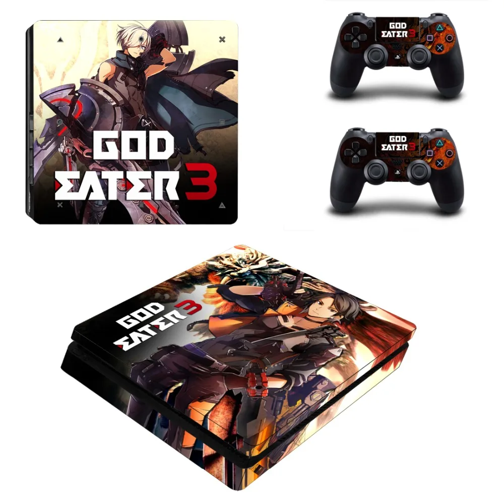 Игра God Eater 3 PS4 тонкий кожи виниловая наклейка, стикер для Playstation 4 консоли и 2 контроллеры PS4 тонкий кожи Стикеры