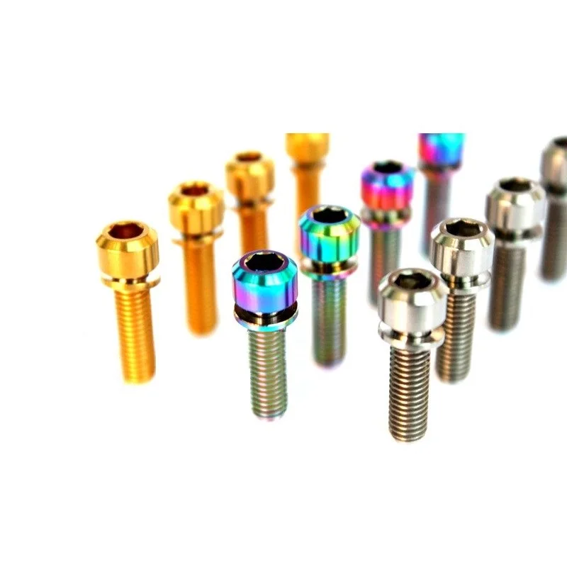 

M5*16/18/20mm Mountain Bike Handle Bolts Titanium Alloy Bicycle Handle Cylindrical Head Screw Cycling Road Bike Stem Fixed Lock