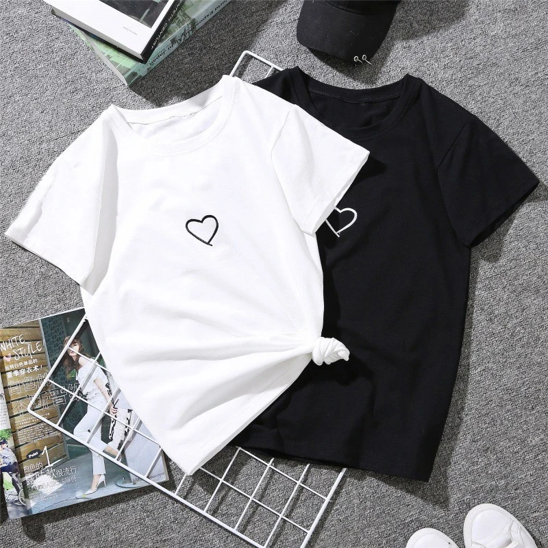 Camiseta con estampado Simple en forma 