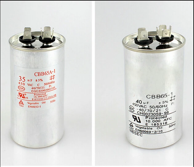 CBB65 air conditioner compressor starting capacitor 25UF/30/35UF/40/45/50/60UF 450V CBB65 air conditioner compressor starting capacitor 25UF/30/35UF/40/45/50/60UF 450V