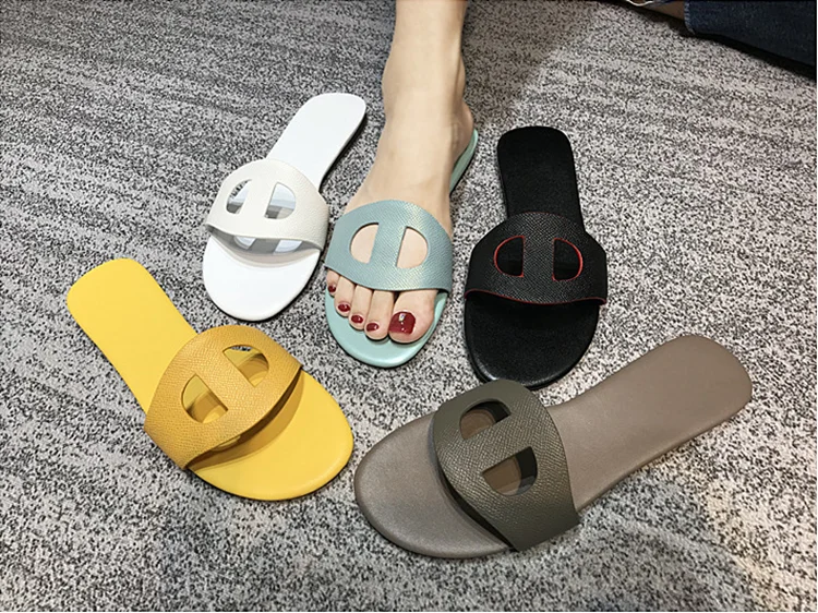 Meifeini/ г., новые летние пляжные женские шлепанцы Уличная обувь на плоской подошве с открытым носком модная обувь со свиным носом