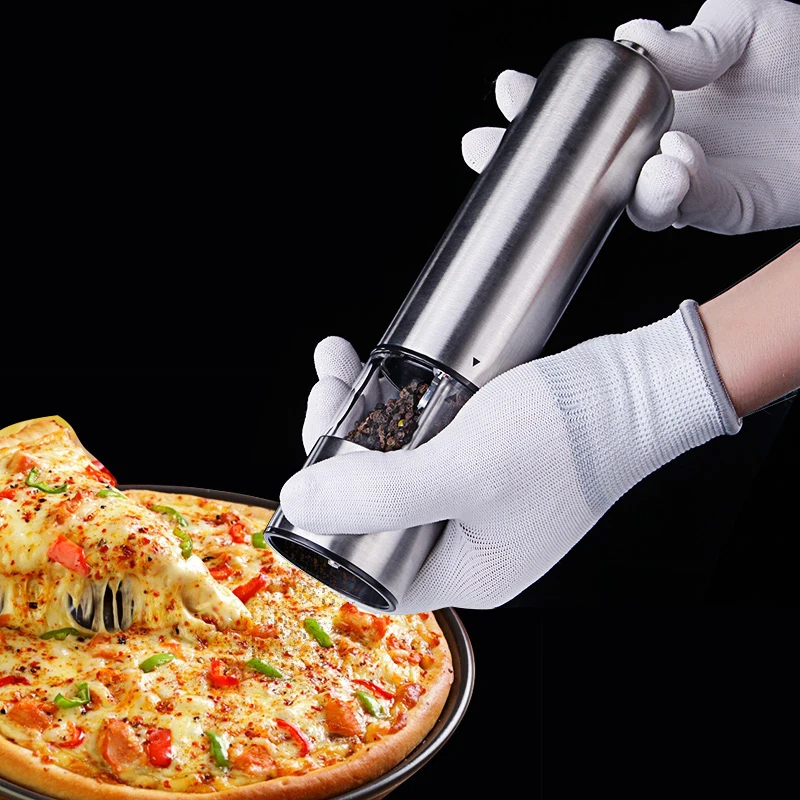 Stainless Steel Electric Grinder Kitchen Grinding Pepper Mill Spice Grinder Salt Pepper Mills Ceramic Grinding Core