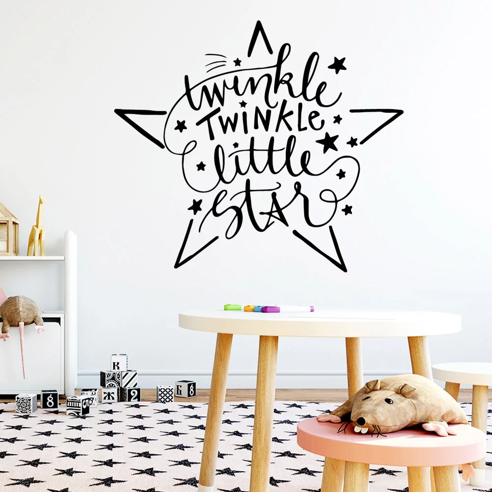 

Large twinkle little star Wall Sticker Pvc Wall Art Stickers Modern Fashion Wallsticker Living Room Children Room muursticker
