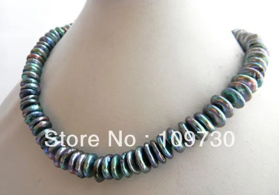 

Jewelry 0012152 A 12mm Black Coin Freshwater Pearl Necklace