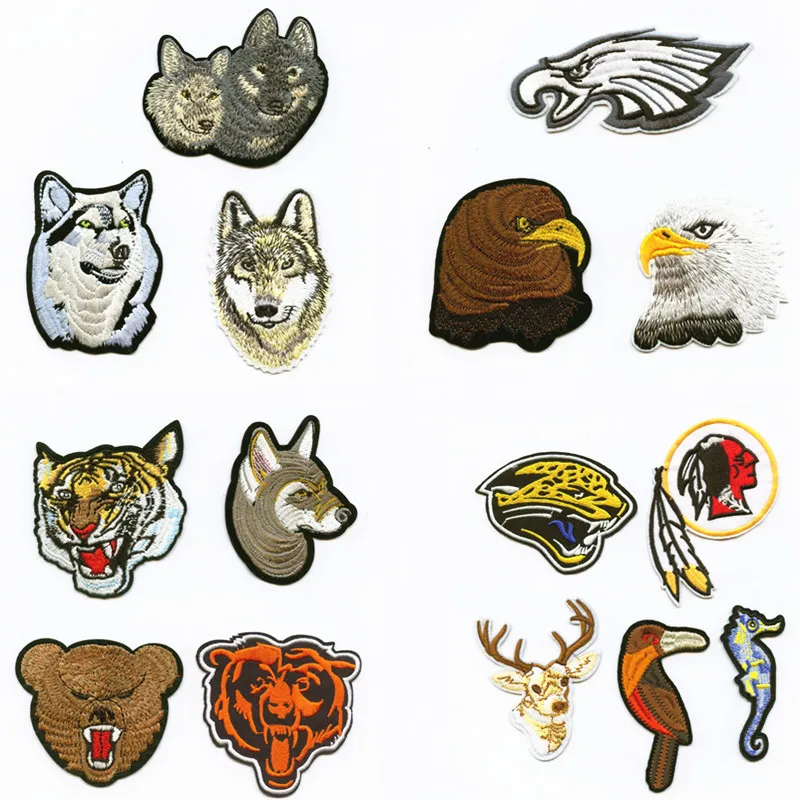 

Forest Animal Patchwork Patch Embroidered Patches For Clothing Iron-On For Close Shoes Bags Badges Embroidery