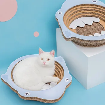

Bowl Shape Pet Cat Scratch Board Pad Kitten Sofa Bed Cats Claws Care Interactive Toys 47*50*12CM For Pet Lovers