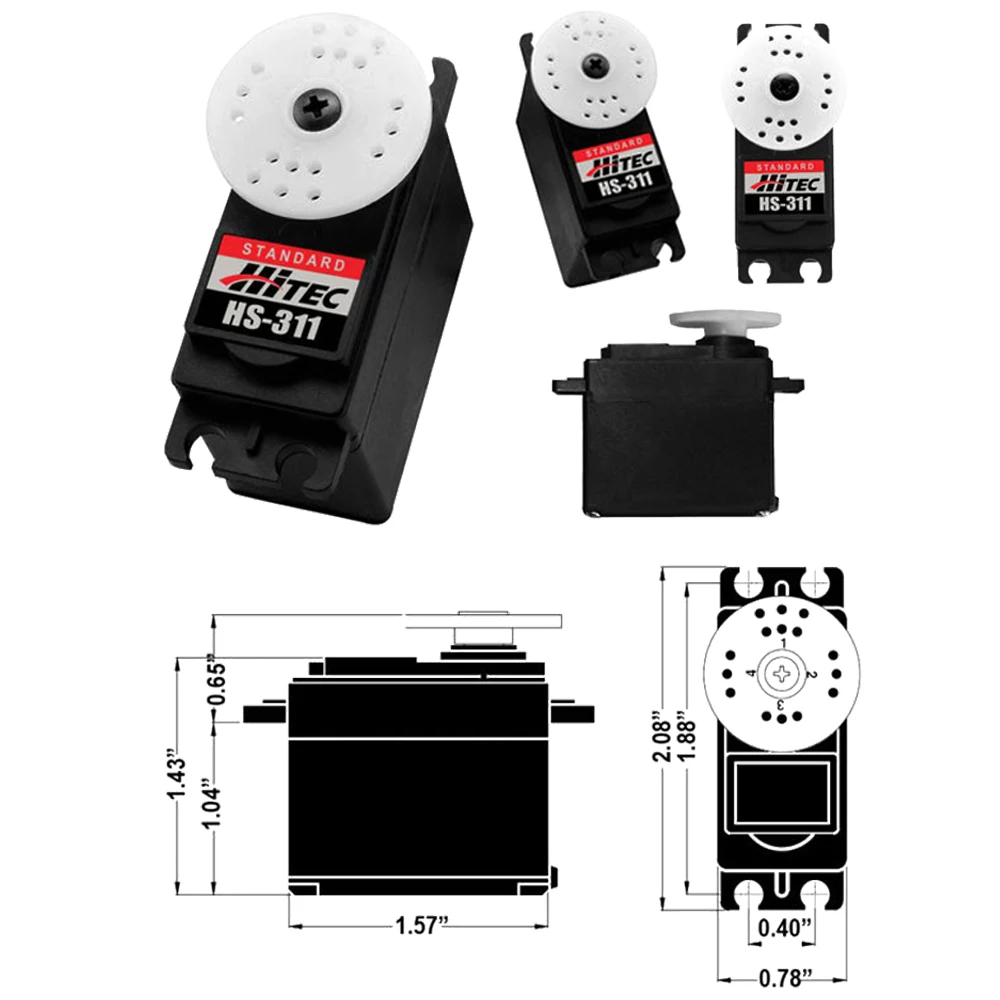 

100% Original NEW Hitec HS-311 Standard Steering Engine Standard Economy Servo