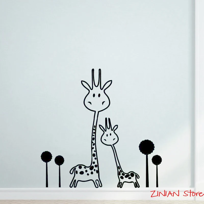 giraffe wall sticker vinyl wall decal removable baby nursery cool