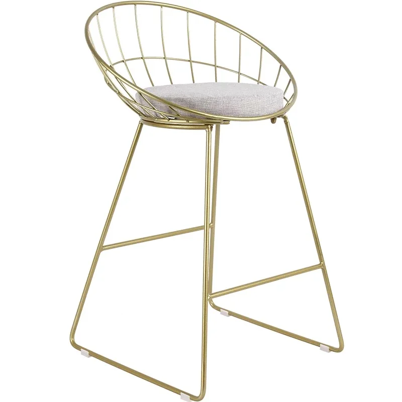 Nordic round bar chair Iron modern minimalist back ins net red high stools home high chair bar stool Nordic round bar chair Iron modern minimalist back ins net red high stools home high chair bar stool