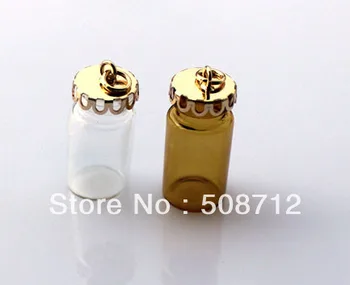 

Free shipping!!!!Free shipping!!!!22*11mm 20pcs/lot Tube Glass Bottle Vials Charms Pendant With Gold Base can choose the color