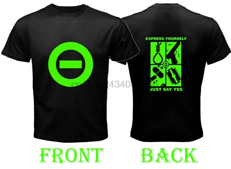 Тип O футболка-негатив черные Размеры S M L XL 2XL 3XL | Мужская одежда