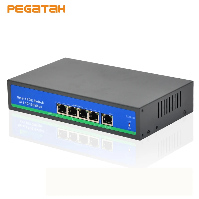 

New IEEE 10/100Mbps 802.3af /at 4+1 Port 10/100Mbps POE Switch for IP Camera Compatible Network