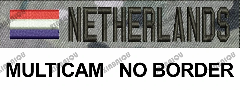 Вышивка пользовательское имя патч Netherlan флаг пользовательское имя нашивка-лента крюк и петля Мультикам зеленый ACU черный AU FG Тан