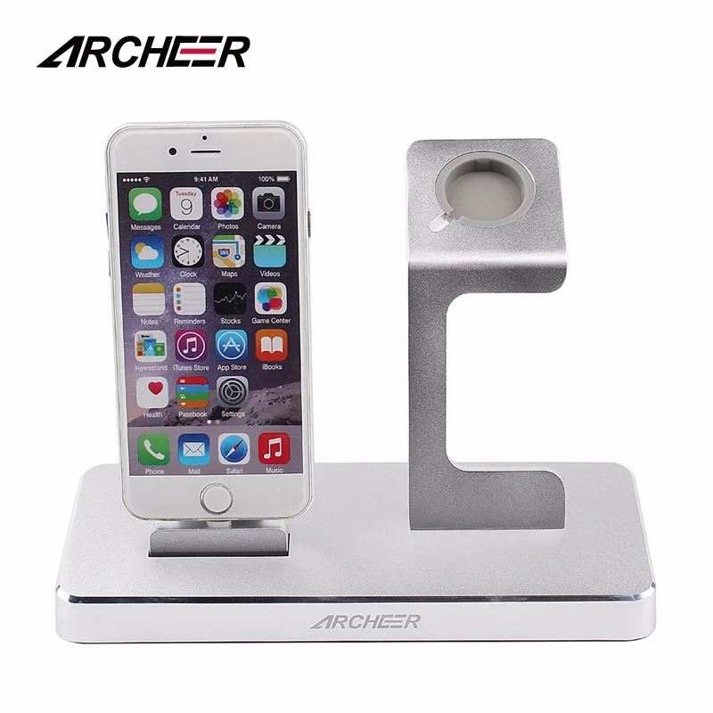 

ARCHEER 3 in 1 Charging Dock USB Charger Stand Aluminum Alloy Power Station For Apple For iPhone For iPad For Apple Watch