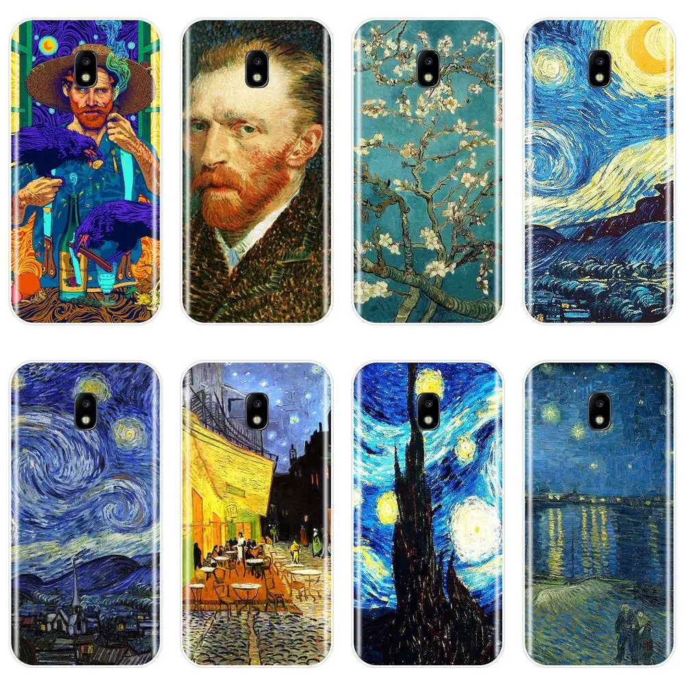 

For Samsung Galaxy J4 J6 J8 Plus Phone Case Silicone Van Gogh Back Cover For Samsung J3 J5 J7 2016 2017 2018 J2 J5 J7 Prime Case