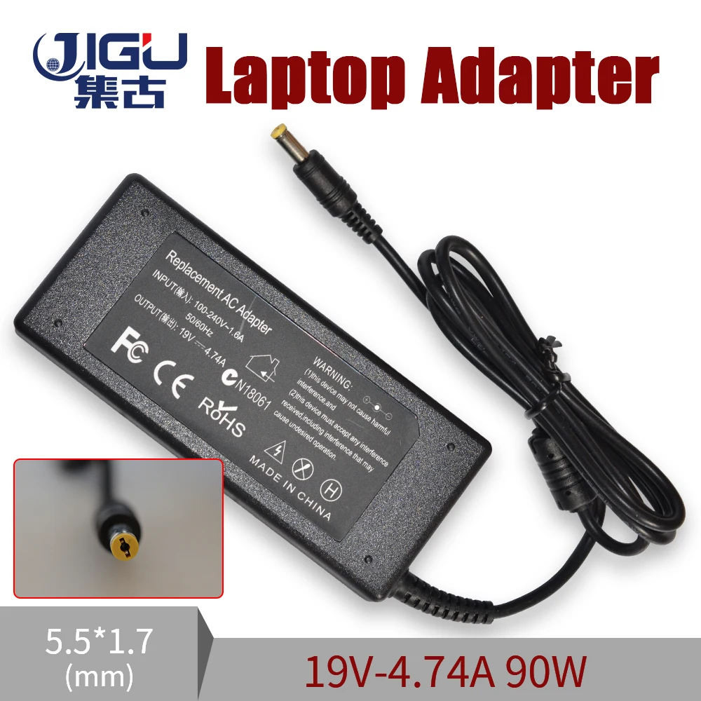 

JIGU Replacement For Acer 19V 4.74A 5.5*1.7MM 90W for aspire 5610 BL50 5750 4750 Laptop AC Charger Power Adapter