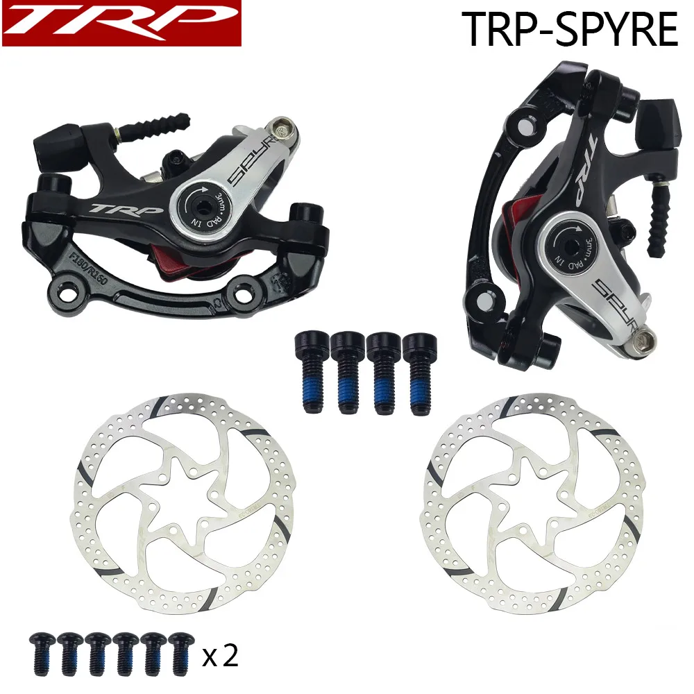 

TRP Spyre Alloy Mechanical Disc Brakes Caliper SPYRE calipers Front / Rear / Pair w/ or w/o 160 180mm Rotor with Adapter Screws
