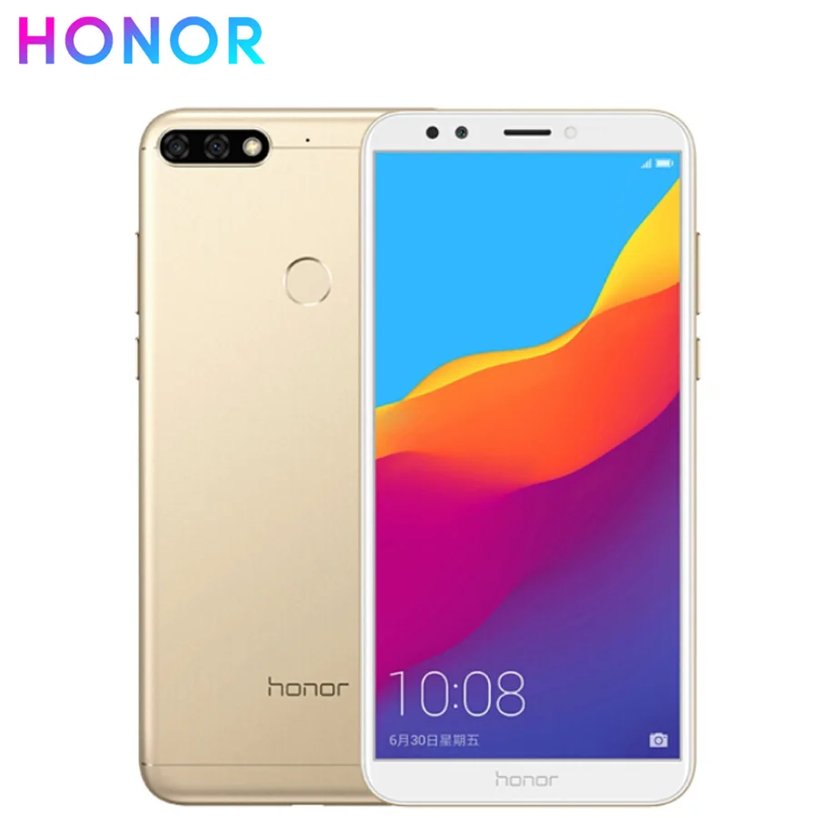 Мобильный телефон Honor 7C, 3 Гб ОЗУ, 32 Гб ПЗУ, 5,99 дюймов, Восьмиядерный процессор Snapdragon 450, двойная тыловая камера, 3000 мАч, смартфон с отпечатком пальца