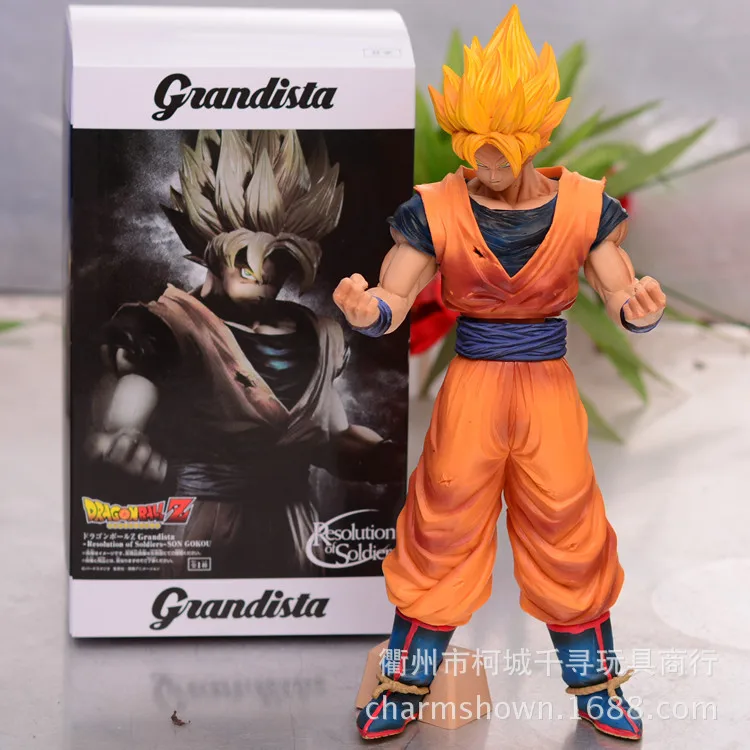 

Dragon Ball Z 30cm Grandista ROS Resolution of Soldiers Son Goku Gokou PVC Figure Collectible Model Toy