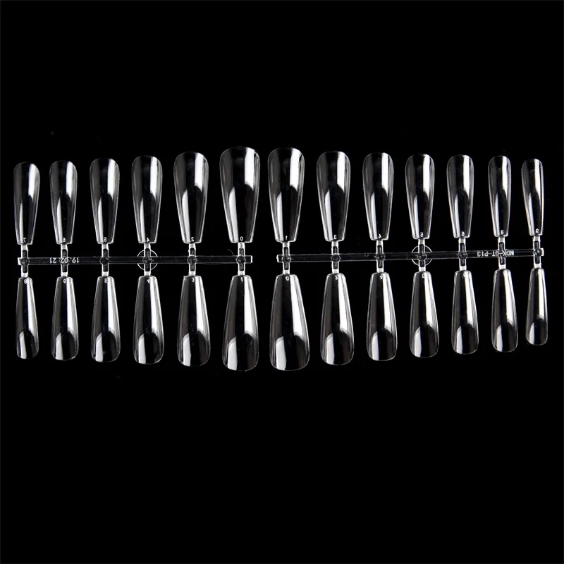 Ceny 520 sztuk pudło Ballerina porady sztuczne paznokcie pełna pokrywa sztuczne paznokcie długie trumny naturalne jasne