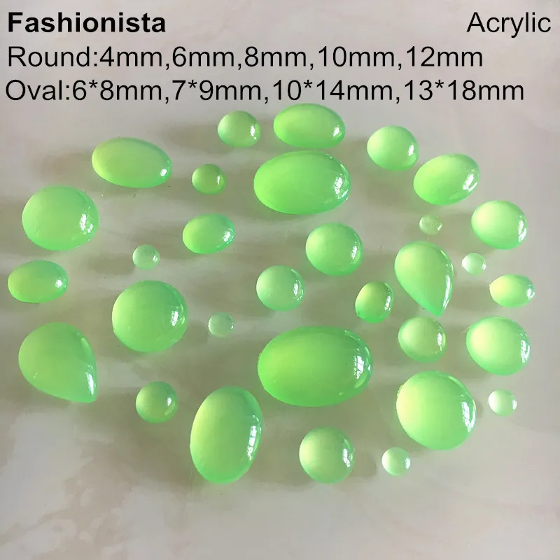 

Grape Green Smooth Resin Cabochons,Different Sizes Round,Oval Acrylic Cabs,Flat Back Domed Beads,Round 4mm,6mm,8mm,10mm,12mm,-WW