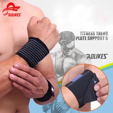 1 шт. Фитнес Эластичный Бандаж ремешок для рук обертывание спортивный браслет поддержка для поднятия веса бадминтон баскетбол запястье давление