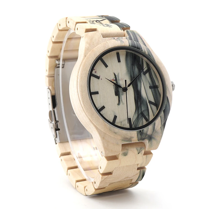 New Arrival BOBO BIRD Wooden Watch Men Luxury Handmade Japan Move' 2035 Wood Band Quartz Writ Watches Male Relogio C-O17