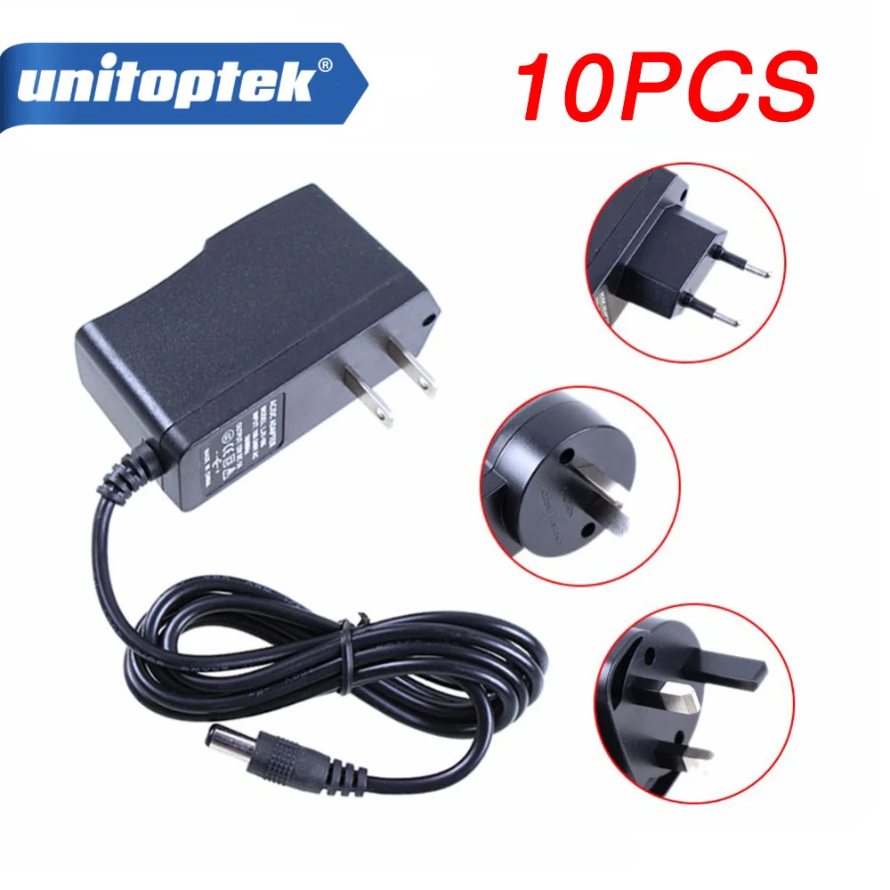 10 шт./лот CCTV камера питания DC 12V 1A к AC 110-240V адаптер квалифицированный для EU/US/UK/AU Plug |